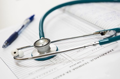 Ophthalmology stethoscope medical record